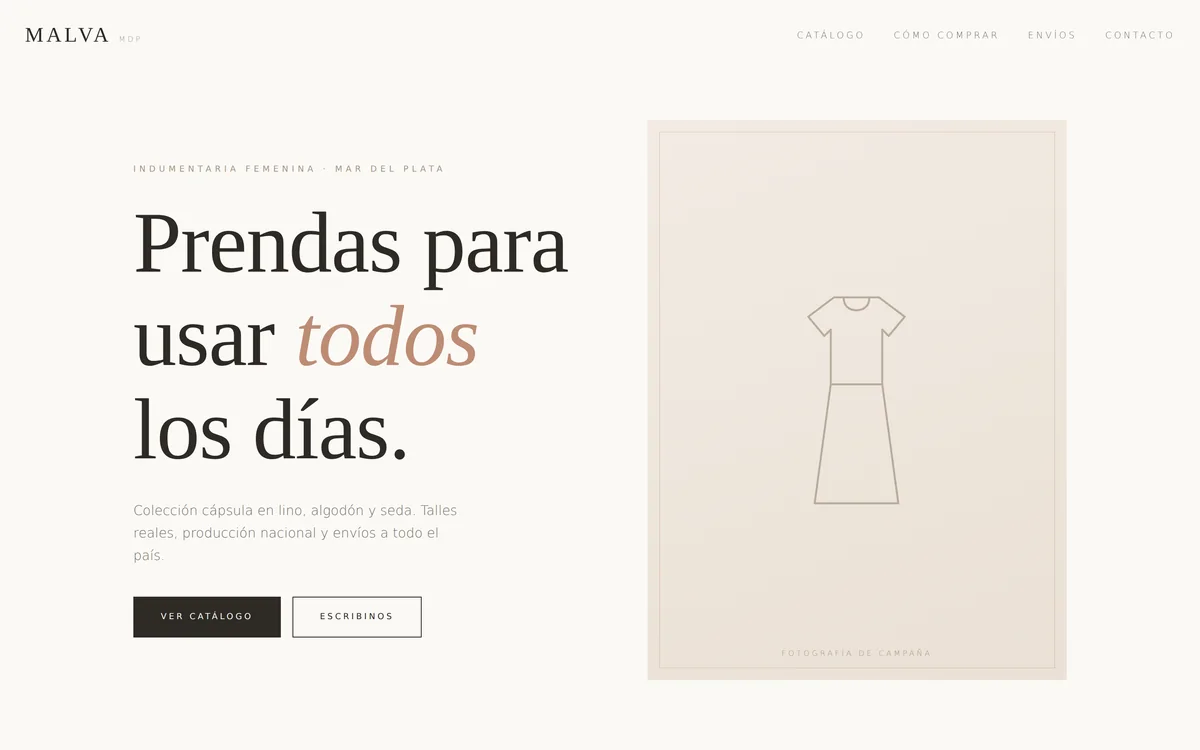 Demo de Malva: colección cápsula, temporada por temporada